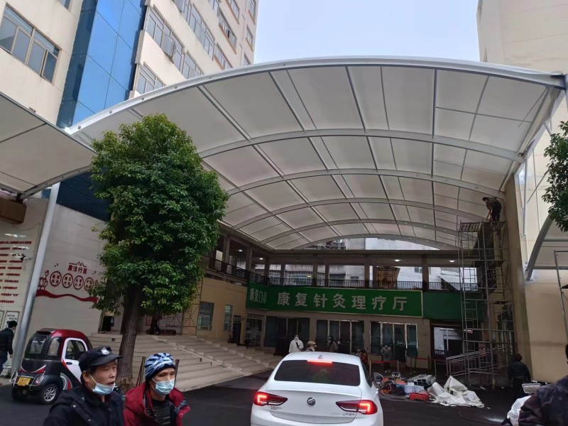 南浔区推拉雨棚定制厂家，仓库通道、卸货区移动伸缩棚搭建-2